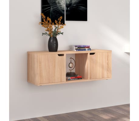 vidaXL Televizoriaus spintelė, ąžuolo, 88,5x27,5x30,5cm, mediena