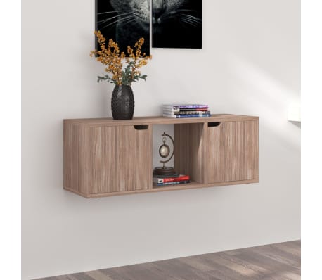 vidaXL Televizoriaus spintelė, pilka ąžuolo, 88,5x27,5x30,5cm, mediena