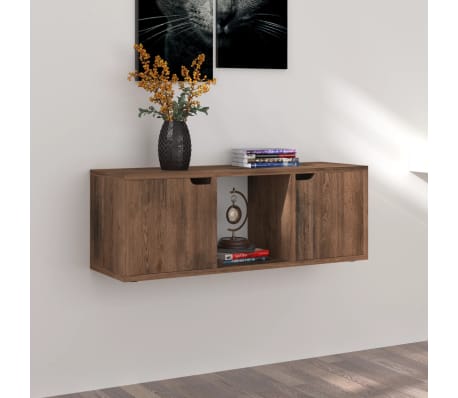 vidaXL Έπιπλο Τηλεόρασης Καπνιστή Δρυς 88,5x27,5x30,5 εκ Επεξ. Ξύλο