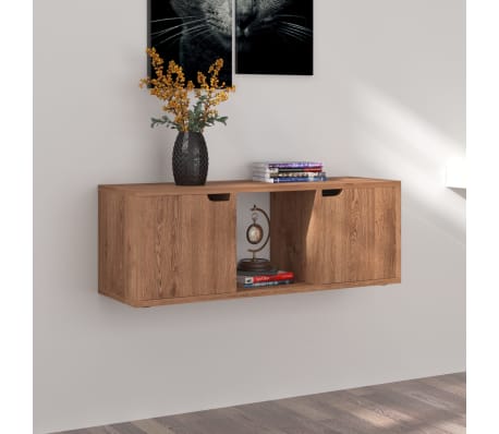 vidaXL TV omarica rjavi hrast 88,5x27,5x30,5 cm inženirski les