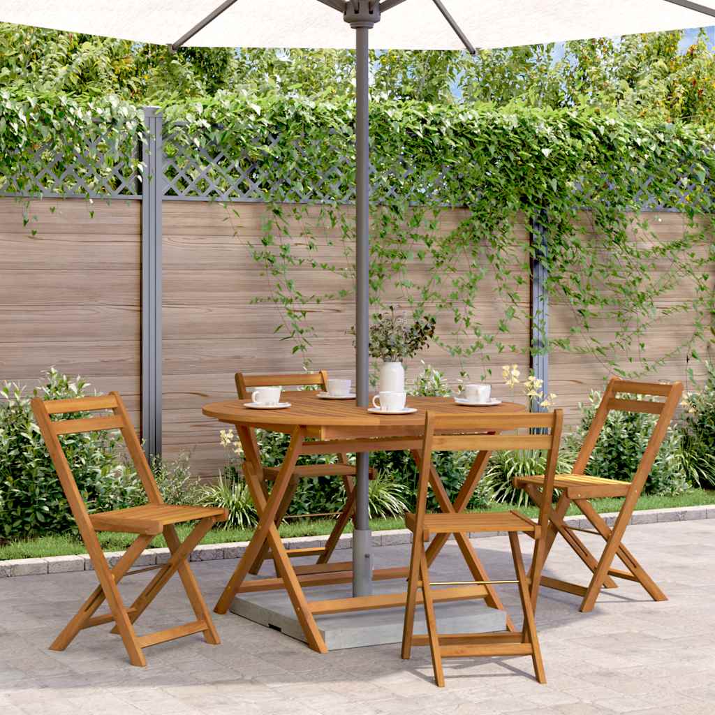 vidaXL Klappbarer Gartentisch 110 cm Massivholz Akazie
