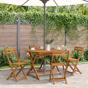 Zložljiva vrtna miza 110 cm trden akacijev les