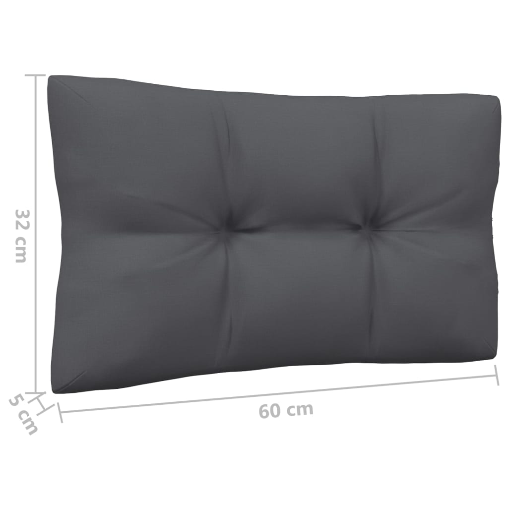 2-osobowa sofa ogrodowa z szarymi poduszkami, drewno sosnowe