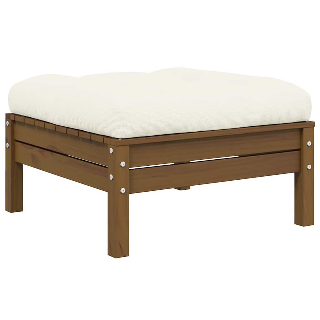 Thumbnail - vidaXL Gartensofa 2-Sitzer mit Creme Kissen Massivholz Kiefer