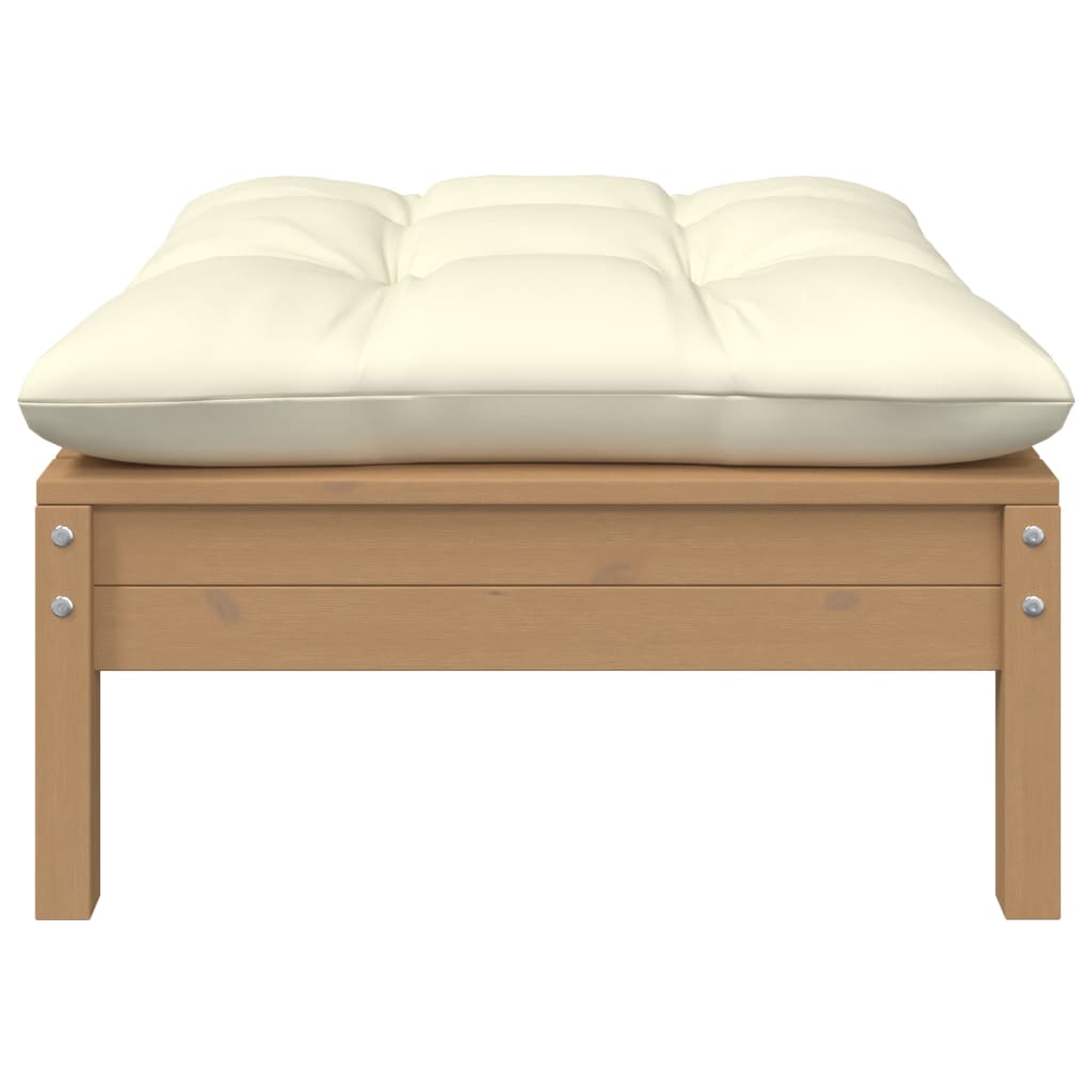 Thumbnail - vidaXL Gartensofa 2-Sitzer mit Creme Kissen Massivholz Kiefer