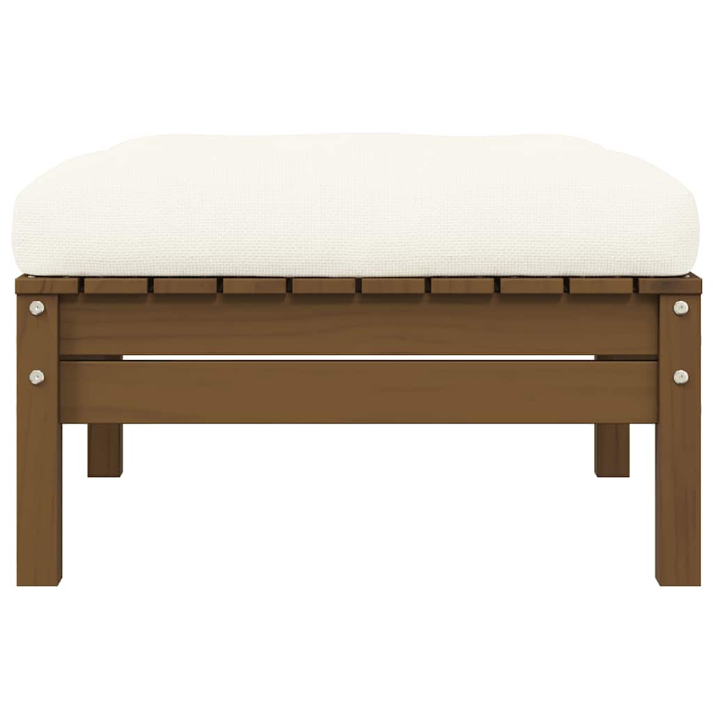 Thumbnail - vidaXL Gartensofa 2-Sitzer mit Creme Kissen Massivholz Kiefer
