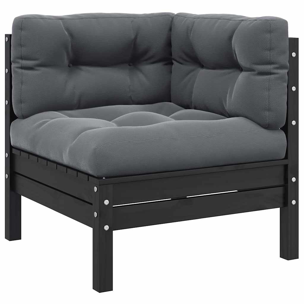Thumbnail - vidaXL 3-tlg. Garten-Lounge-Set mit Kissen in Grau Kiefer Massivholz