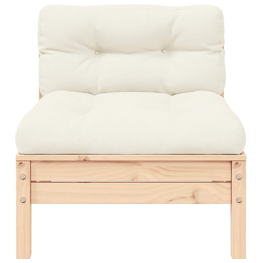 Thumbnail - vidaXL 3-tlg. Garten-Lounge-Set mit Kissen in Creme Massivholz Kiefer