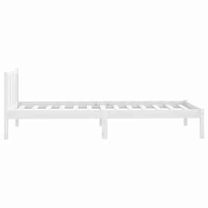 Rám postele bílý masivní borovice 75 x 190 cm malé jednolůžko - obrázek 4