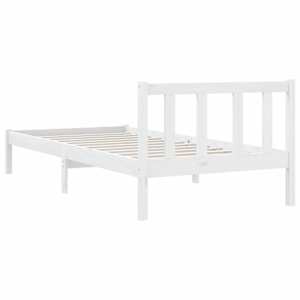 Rám postele bílý masivní borovice 75 x 190 cm malé jednolůžko - obrázek 5
