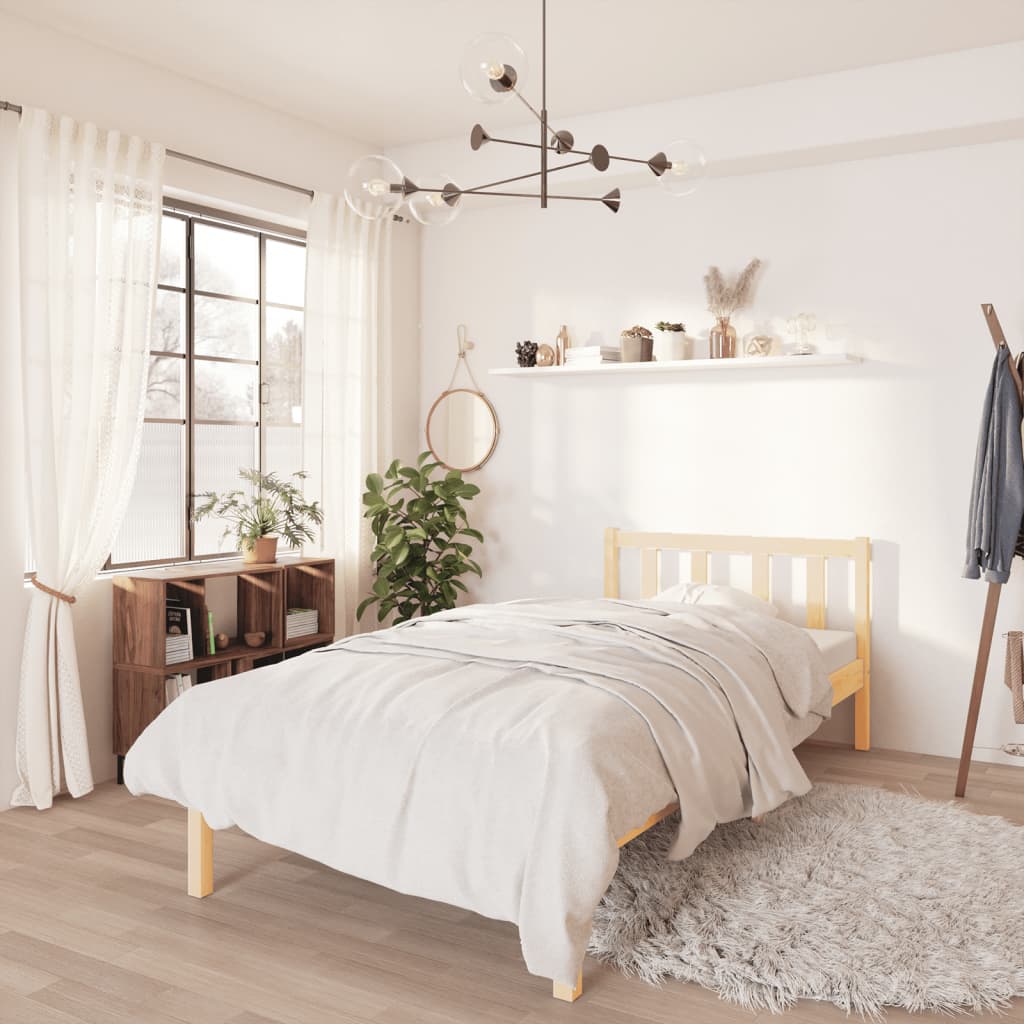 vida XL Massivholzbett Kiefer 90x 190 cm 3FT Single