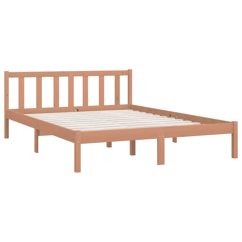 

vidaXL Bedframe grenenhout honingbruin 120x190 cm 4FT Small Double