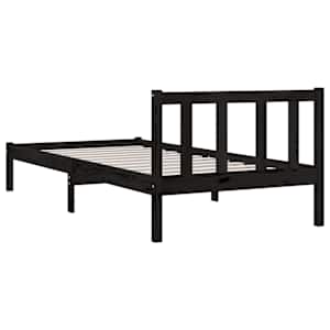 Rám postele černý masivní borové dřevo 90 x 200 cm - obrázek 6