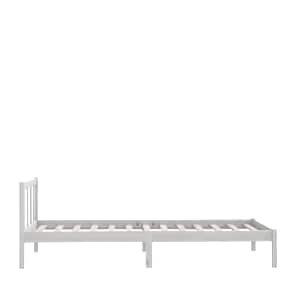 Rám postele bílý masivní borové dřevo 100 x 200 cm - obrázek 4