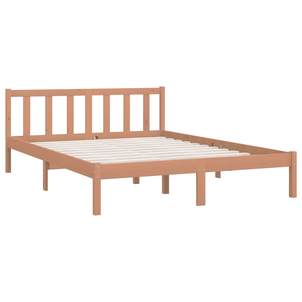  Bed Frame Home Bedstead Bed Base Mattress Foundation Solid Pinewood vidaXL