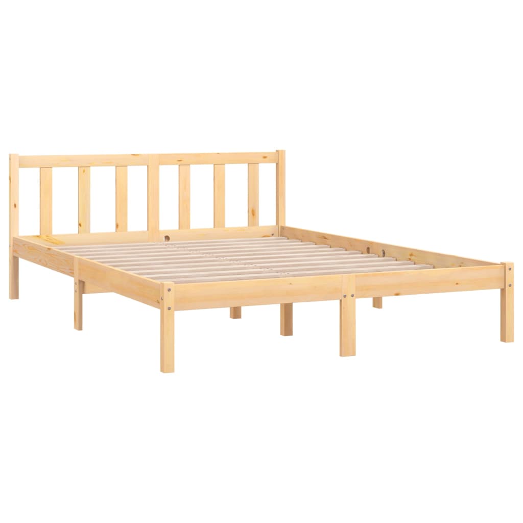 vidaXL Bedframe massief grenenhout 150x200 cm afbeelding