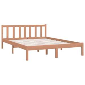 vidaXL Bed Frame without Mattress Honey Brown Solid Wood 160x200 cm