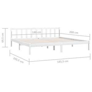 Rám postele bílý masivní borovice 180 x 200 cm Super King - obrázek 9