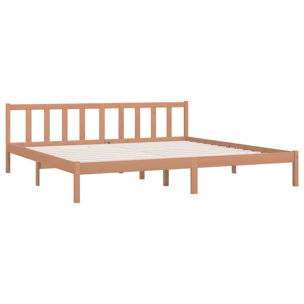 

vidaXL Bedframe grenenhout honingbruin 180x200 cm 6FT super king