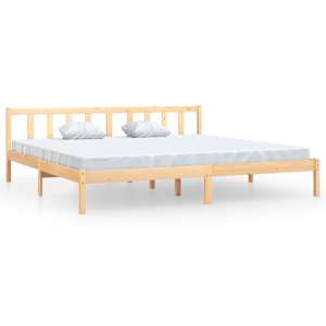 Rám postele masivní borové dřevo 200 x 200 cm - obrázek 2