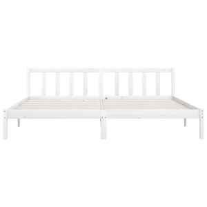 Rám postele bílý masivní borové dřevo 200 x 200 cm - obrázek 4