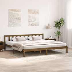 vidaXL Bed Frame without Mattress Honey Brown Solid Wood 200x200 cm