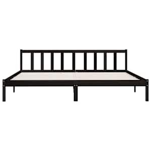 Rám postele černý masivní borové dřevo 200 x 200 cm - obrázek 4