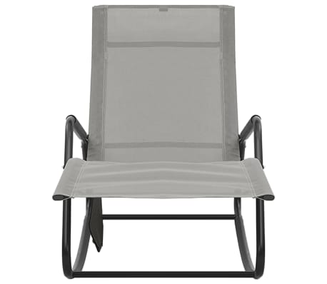 vidaXL Aurinkotuoli ter&auml;s ja textilene harmaa