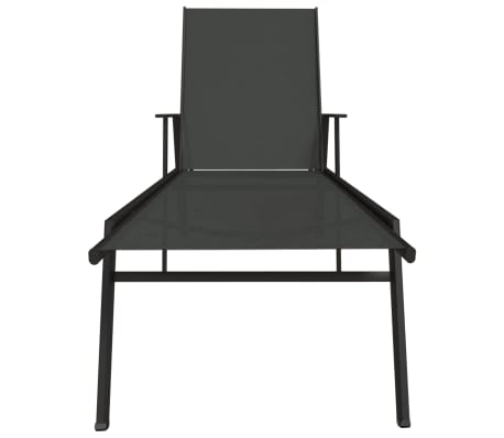 vidaXL Solseng stål og textilene-stoff svart