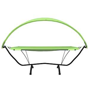 vidaXL Loungebed met luifel staal en oxford stof groen