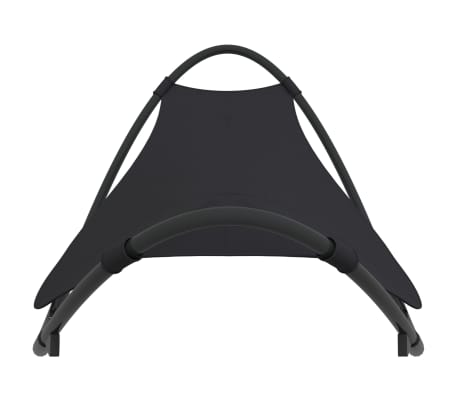 vidaXL Gyngende solseng med hjul stål og tekstilstoff svart