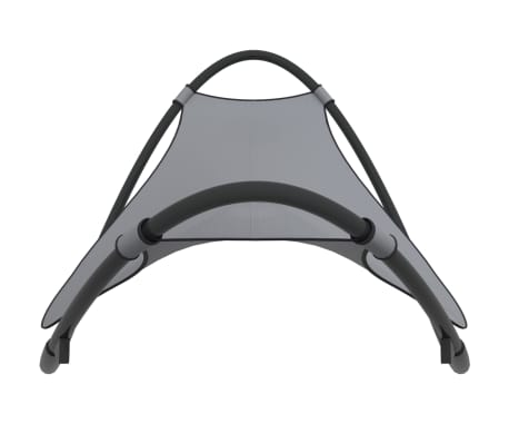 vidaXL Chaise longue &agrave; bascule avec roues Acier et textil&egrave;ne Gris