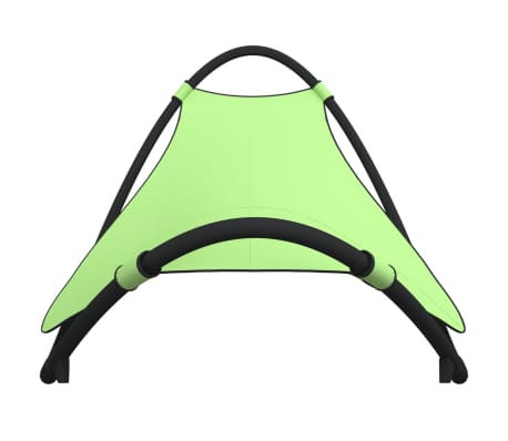 vidaXL Șezlong balansoar cu roți din oțel și material textil, verde