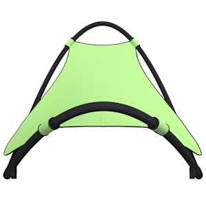 vidaXL Șezlong balansoar cu roți din oțel și material textil, verde