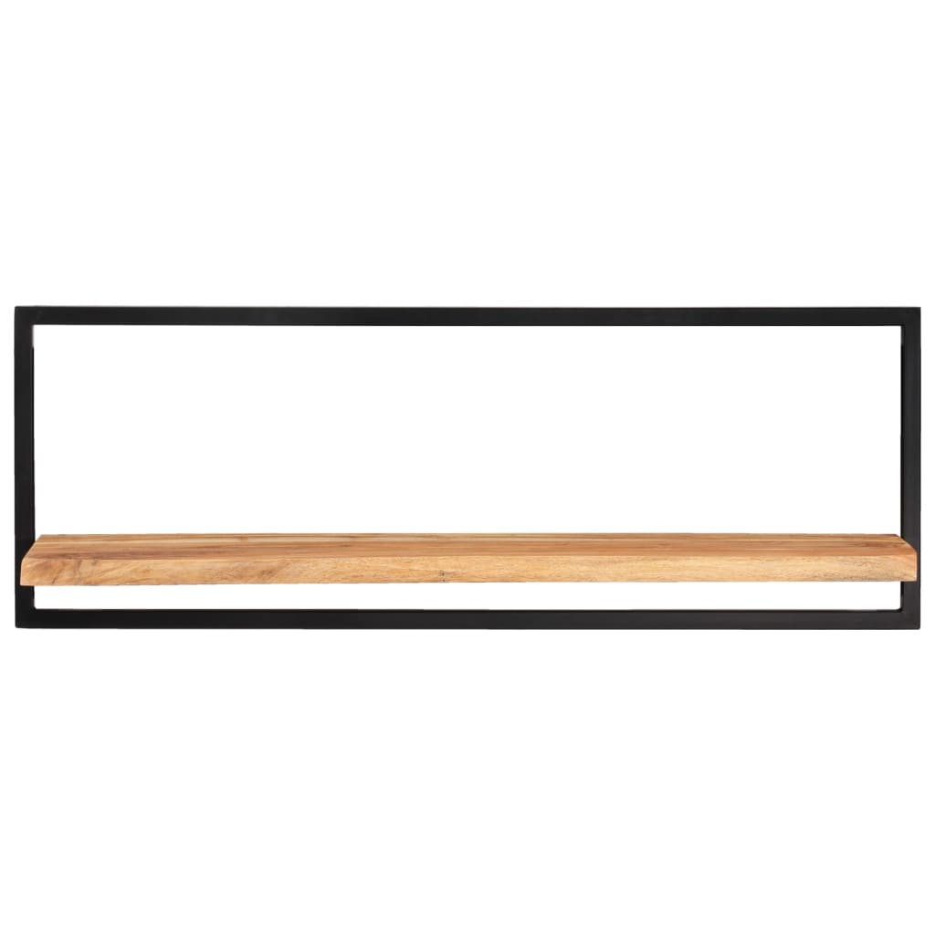vidaXL Wandschappen 2 st 100x24x35 cm massief acaciahout en staal afbeelding