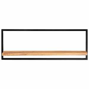 Nástěnné police 2 ks 100 x 24 x 35 cm masivní akácie a ocel - obrázek 2