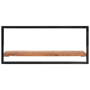 Nástěnné police 2 ks 80 x 24 x 35 cm masivní akácie a ocel - obrázek 3