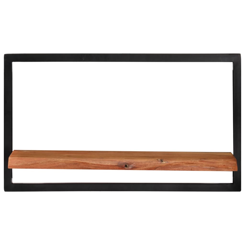 vidaXL 2 darab tömör akácfa és acél falipolc 60 x 25 x 35 cm
