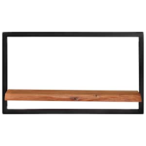 Nástěnné police 2 ks 60 x 25 x 35 cm masivní akácie a ocel - obrázek 2