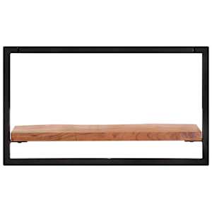 Nástěnné police 2 ks 60 x 25 x 35 cm masivní akácie a ocel - obrázek 3