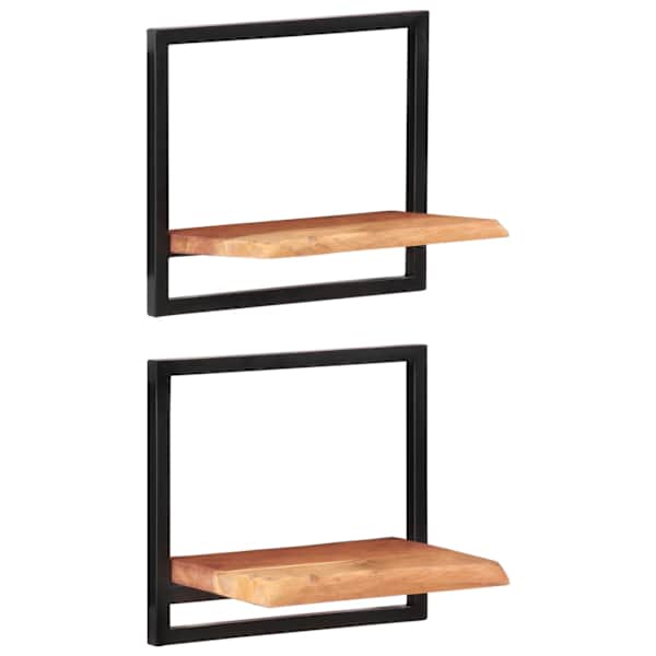 vidaXL seinariiulid 2 tk, 40x24x35 cm, toekas akaatsiapuit