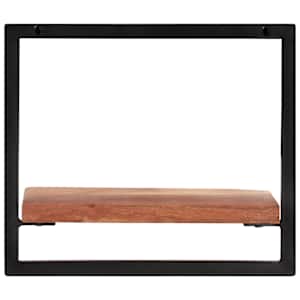 Nástěnné police 2 ks 40 x 24 x 35 cm masivní akácie a ocel - obrázek 3