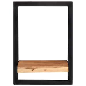 Nástěnné police 2 ks 25 x 25 x 35 cm masivní akácie a ocel - obrázek 4