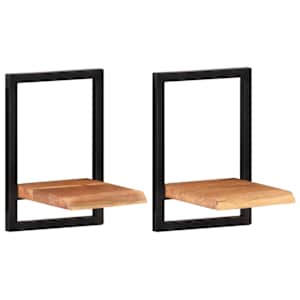 Nástěnné police 2 ks 25 x 25 x 35 cm masivní akácie a ocel - obrázek 11