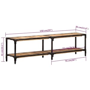 TV skříňka 150 x 30 x 41 cm masivní mangovníkové dřevo - obrázek 7