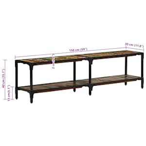 TV skříňka 150 x 30 x 41 cm masivní recyklované dřevo - obrázek 12