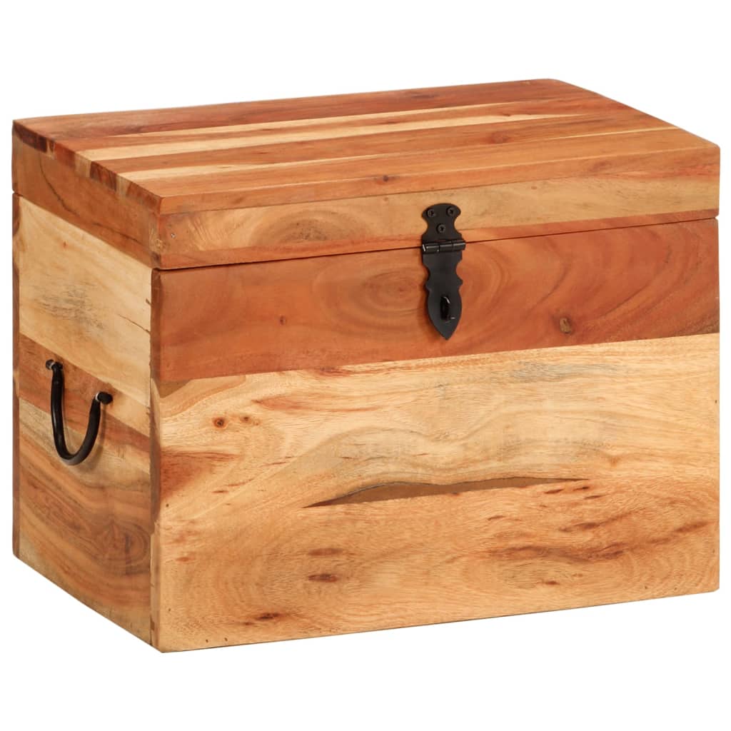 Image of vidaXL Storage Box 39x28x31 cm Solid Wood Acacia