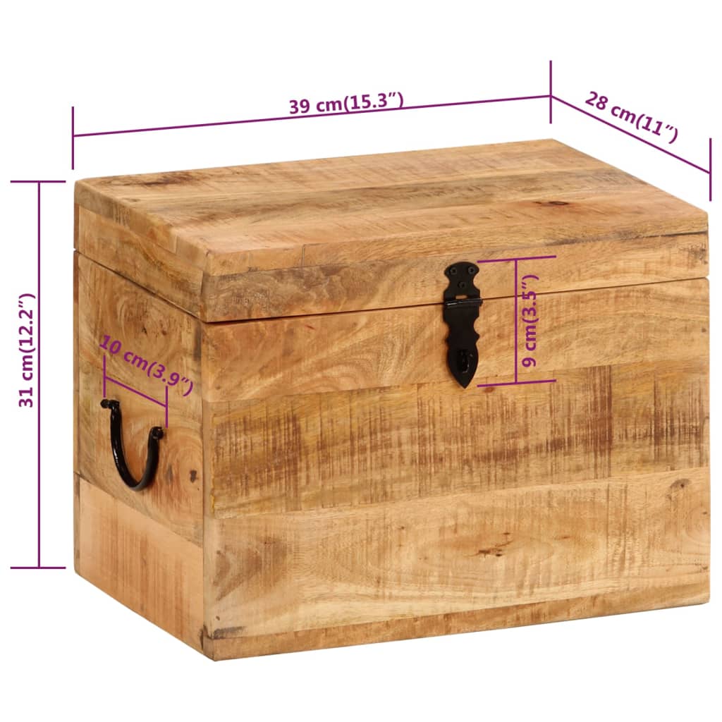 Caja de Almacenaje Baúl con Tapa Arcón de Herramientas Madera