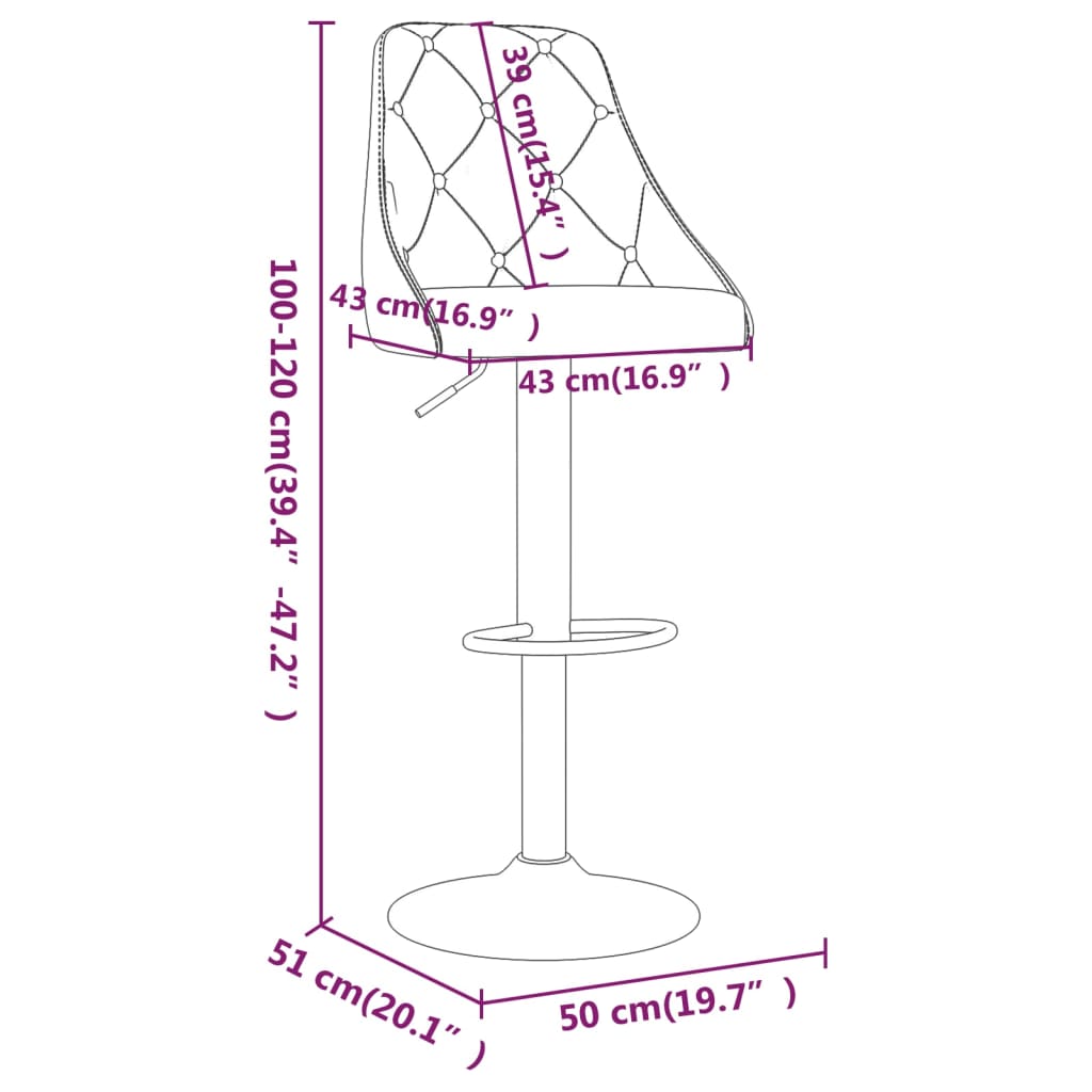 Scaune de bar, 2 buc., galben muștar, material textil