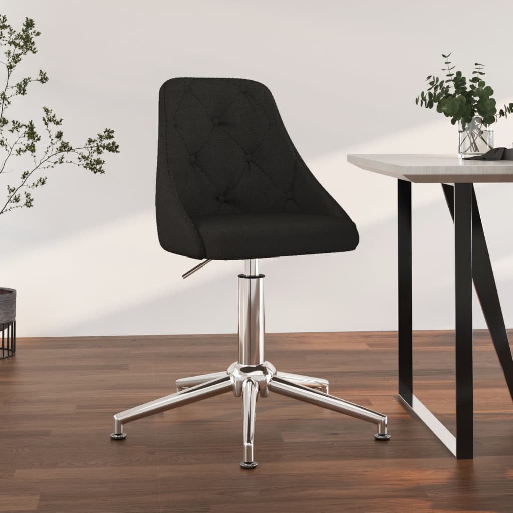 vida XL Bürostuhl Drehbar Schwarz Stoff